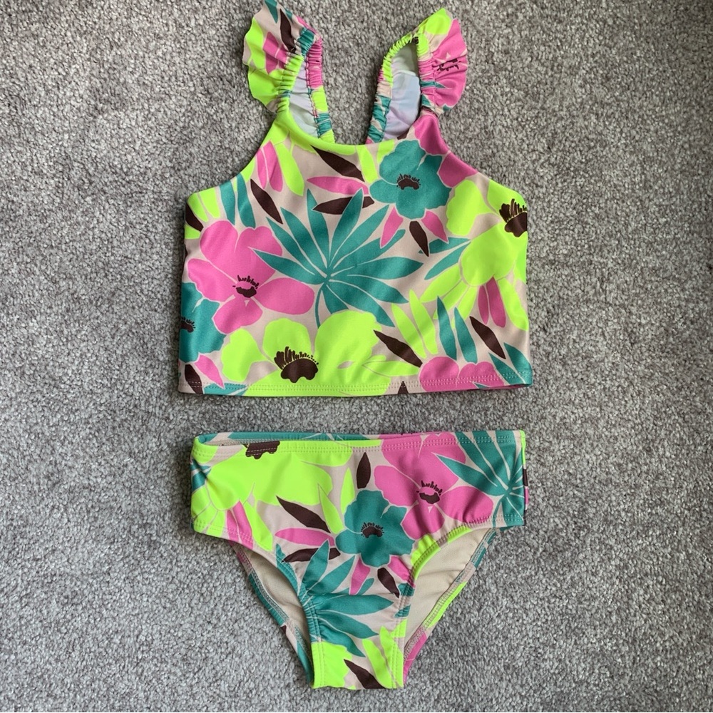 Gap 3T Floral Ruffle Tankini